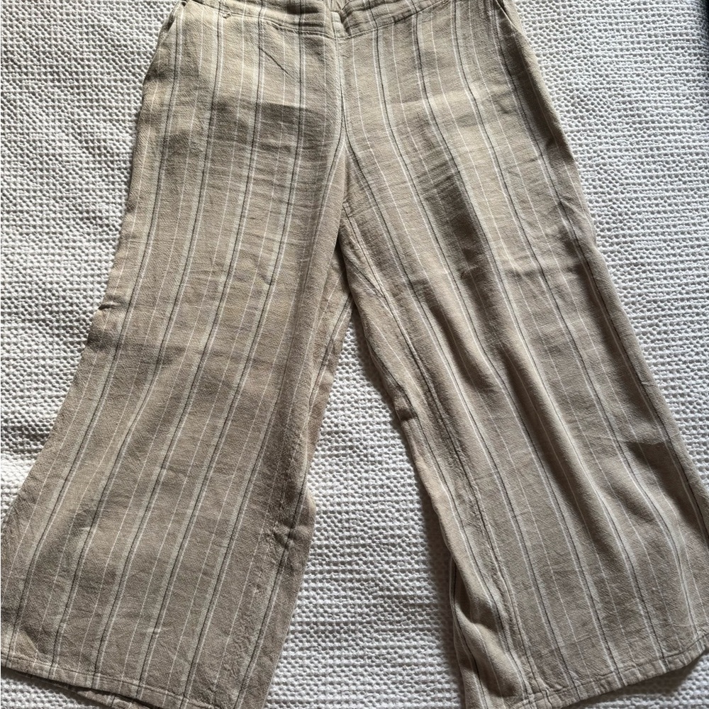 J. Jill Beige Striped Pants
